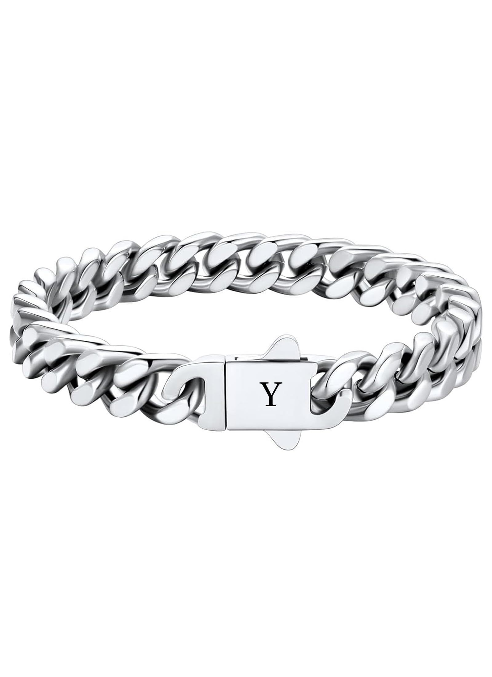 Herenarmband van roestvrij staal, armband met letters, 2