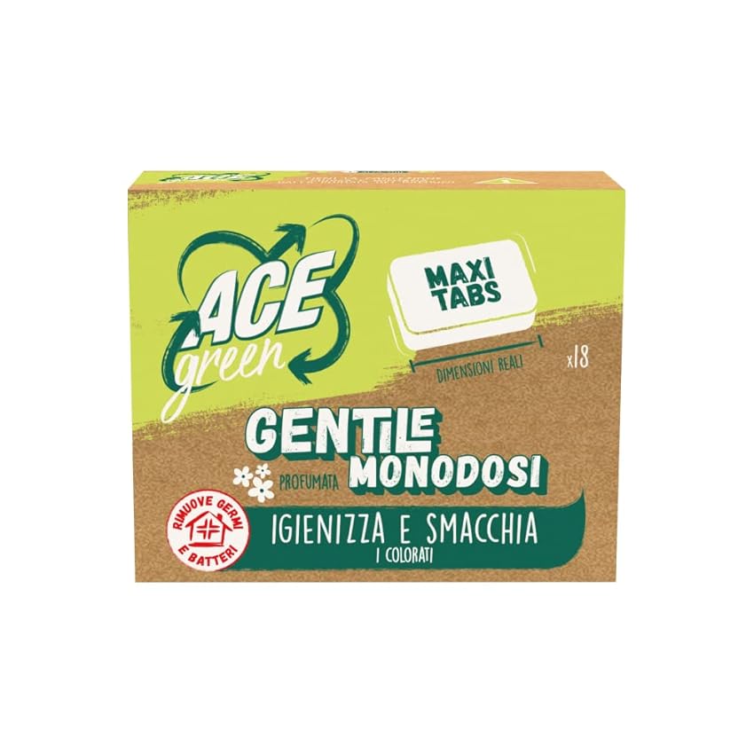 Immagine del prodotto ACE CANDEGGINA GENTILE GREEN MONODOSE, Confezione da 18 tabs
