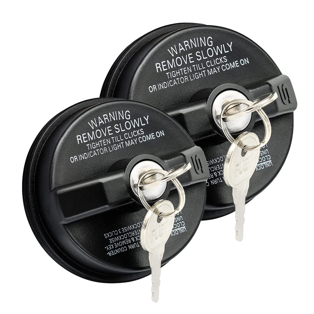 SVIVSA 2PCS Locking Gas Cap, Fuel Cap 10504 Locking Gas Cap, Locking