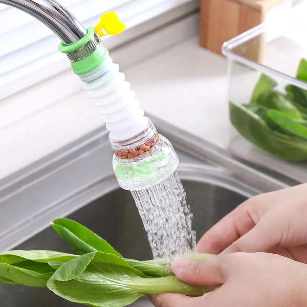 360 Degree Water Saving Faucet | Tap filter, Tap extension for kitchen sink | Flexible Anti Splash Water Saving Movable | Sprinkle Head Nozzle for Kitchen, Bathroom | (1, Plastic)-image-22