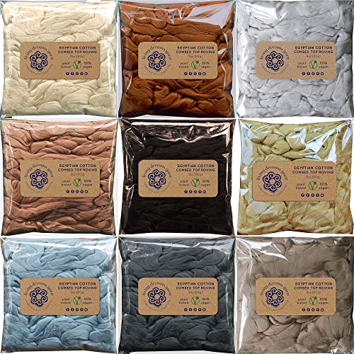 Cotton Fiber Variety Pack for Spinning