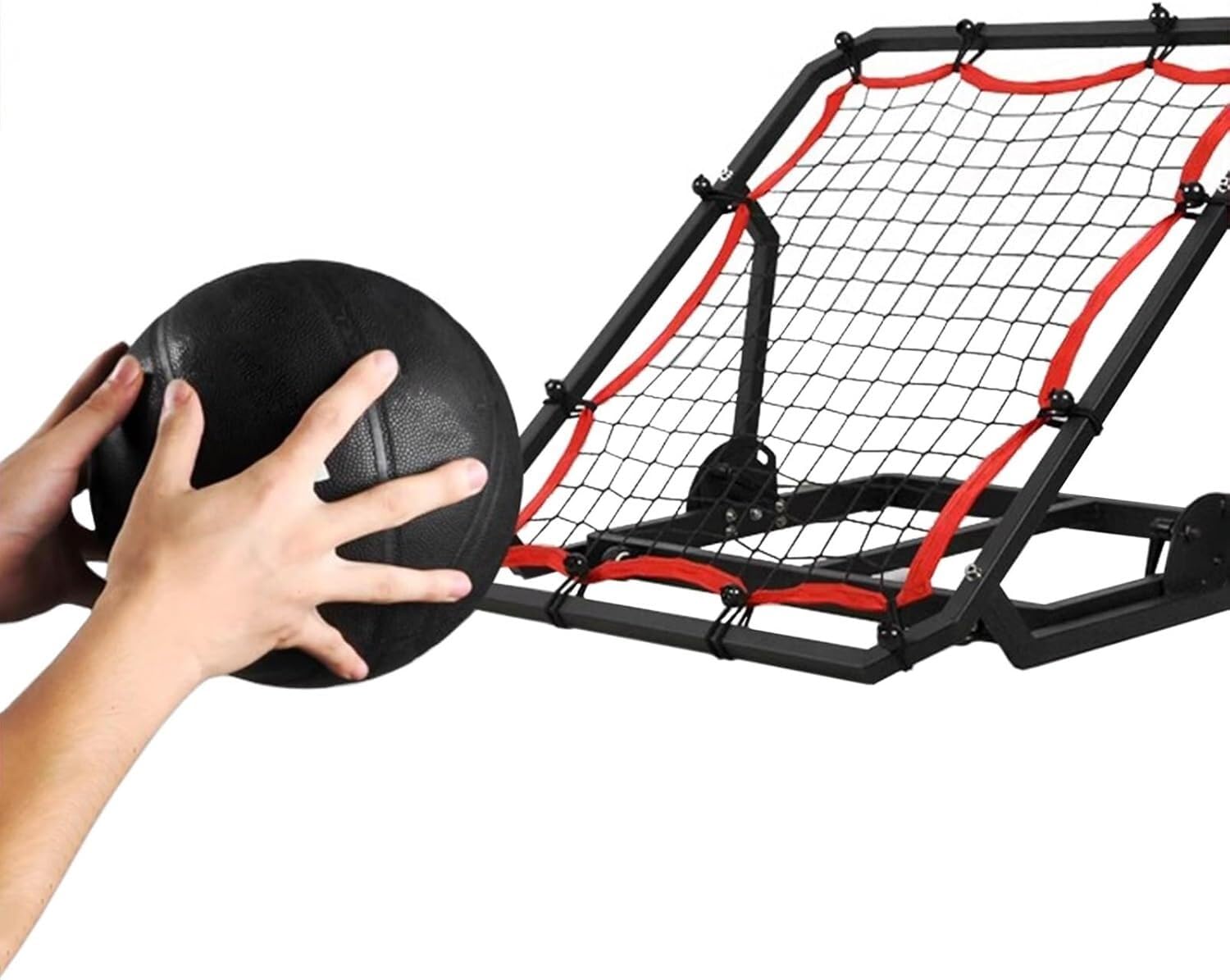 Sprzęt do treningu piłkarskiego Rebounder dla dzieci i dorosłych, stojak do ćwiczeń rzutów do koszykówki, siatkówka, piłka wodna, system odbijania piłek do worków z piaskiem