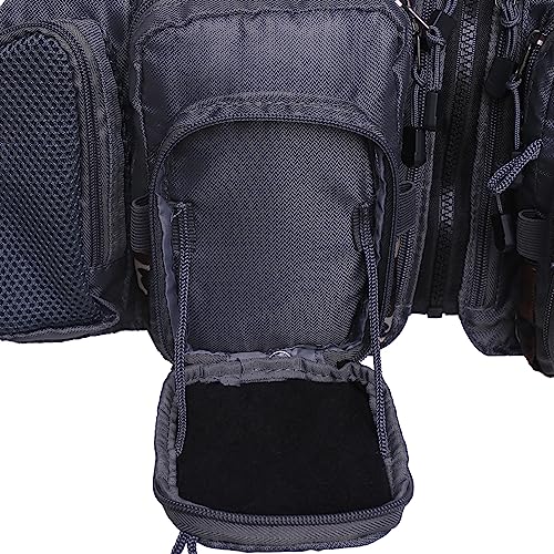 Kylebooker Fly Fishing Vest Pack Adjustable for Men and Women (Light Gray)