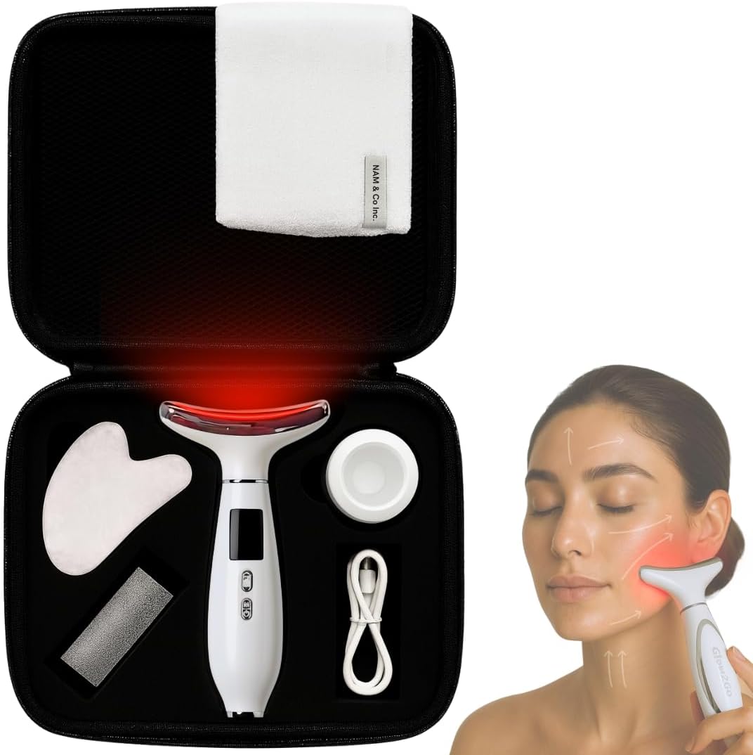 Complete 8-in-1 Red Light Spa Kit – Face & Neck Massager with 6 Light Modes, Gua Sha, Headband, Travel Case & Free Skin Care Guide Complete 8-in-1 Red Light Spa Kit – Face & Neck Massager with 6 Light Modes, Gua Sha, Headband, Travel Case & Free Skin Care Guide