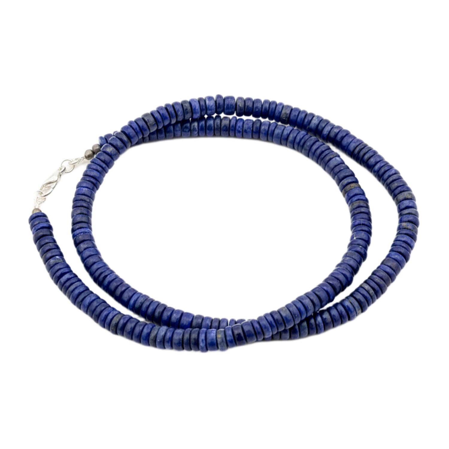 Collier lapis-lazuli de 43 cm en pierres naturelles taillées