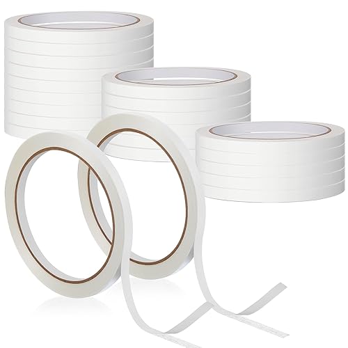 Honoson 20 rollos de cinta de doble cara para manualidades, cinta adhesiva extraíble de doble cara para hacer tarjetas, manualidades, oficina,