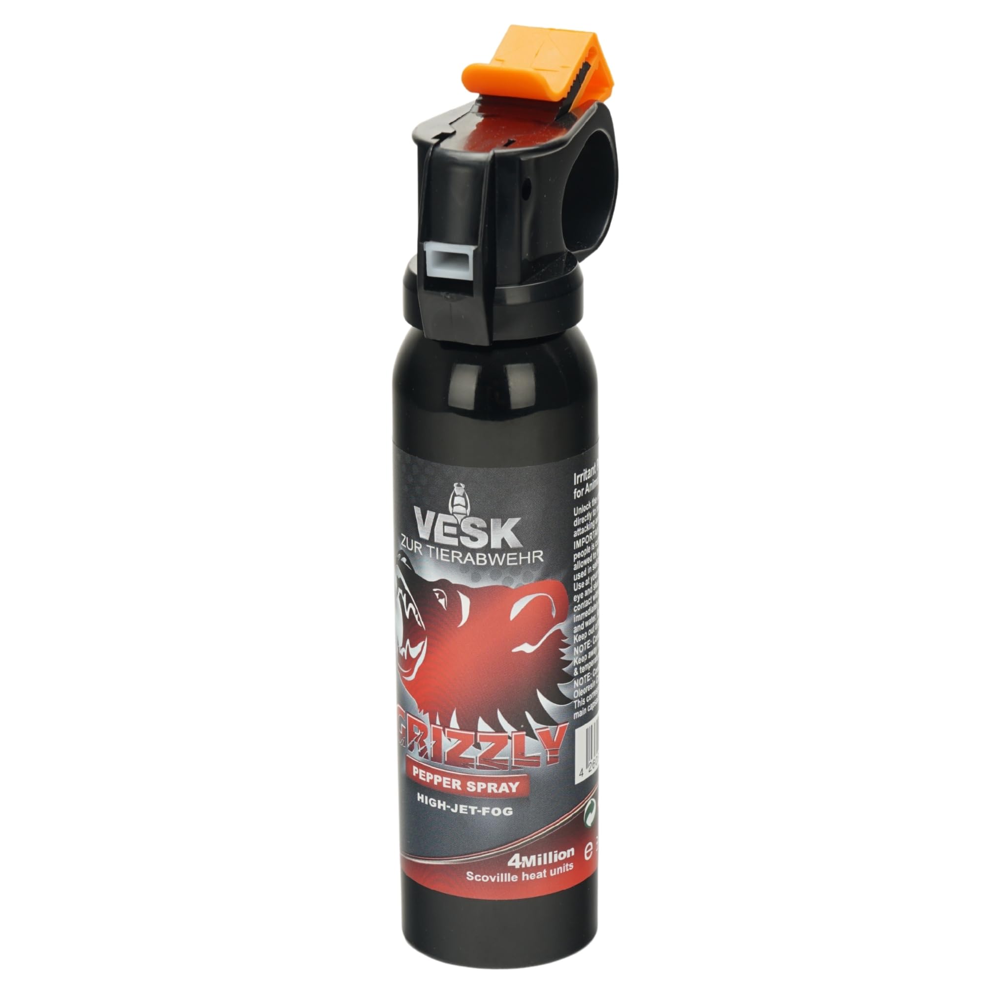 Pfefferspray Bärenverteidiger Tierabwehrspray Bärenabwehrspray Pfefferspray Breitstrahl Grizzly Made in Germany (150 ml) | Fingergriff