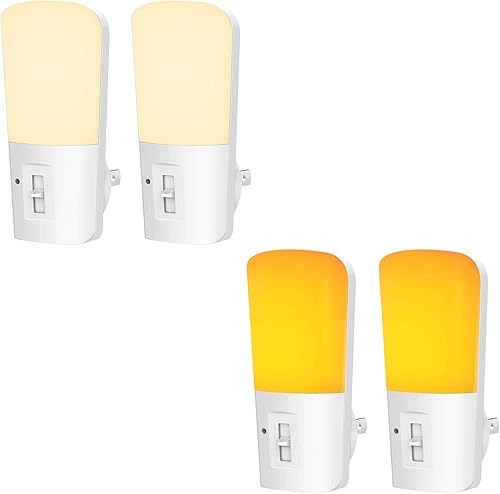 LOHAS - Luz nocturna enchufable, luz nocturna LED regulable con sensor de atardecer a amanecer, mini luz de ayuda para dormir de 5 a 80 lm para