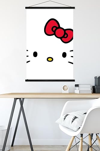 Vista 5 de Trends International Hello Kitty and Friends - Póster de pared de primer plano de Hello Kitty, 22.37 x 34.00 pulgadas, impresión premium y colgador