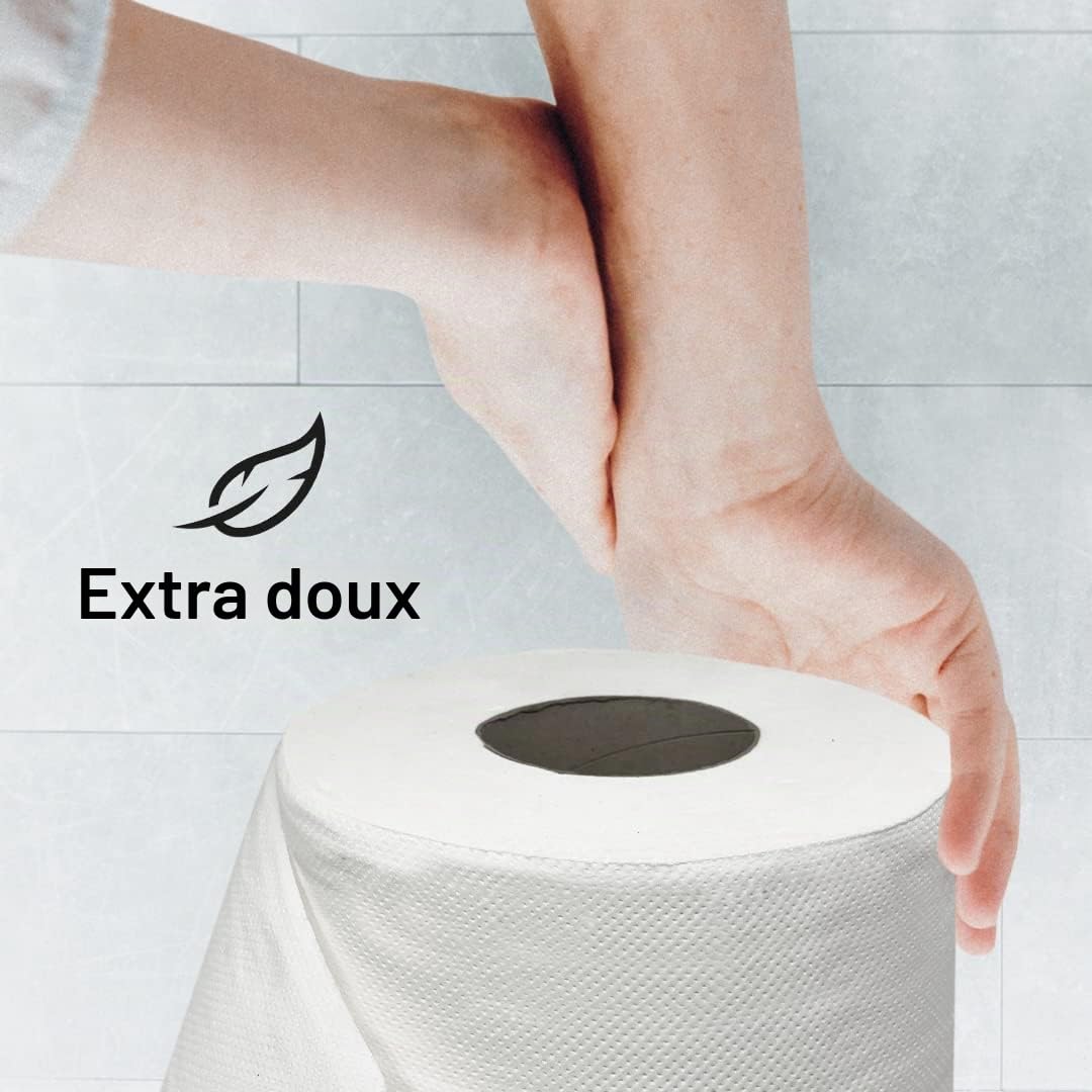 12 Bobines Dévidage Central Essuie-Tout | Rouleaux Papier 2 Plis Blanc | 100 m/rouleau