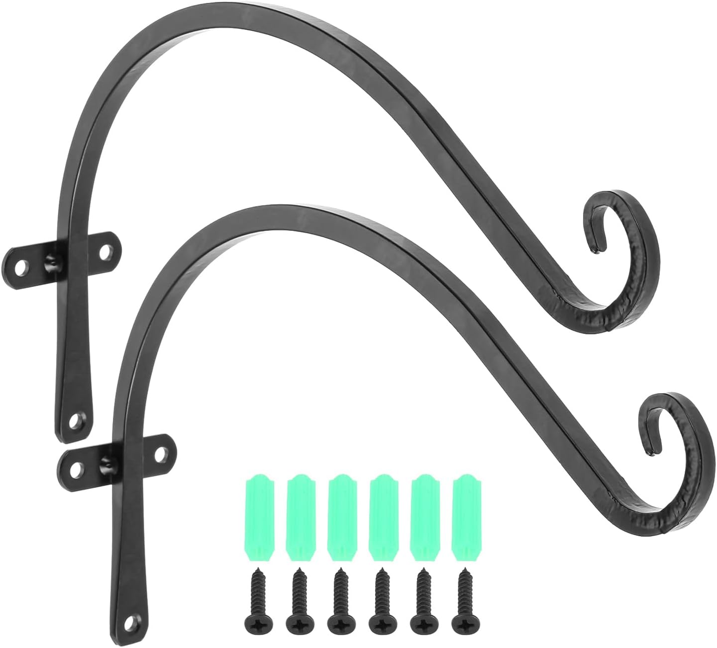 Iron Solid Hook Thicken Bending Bird Feeder bracket Wall Hanger for Brackets Lantern Heavy Tool Outdoor Decoration White - (Color: 1pc white)