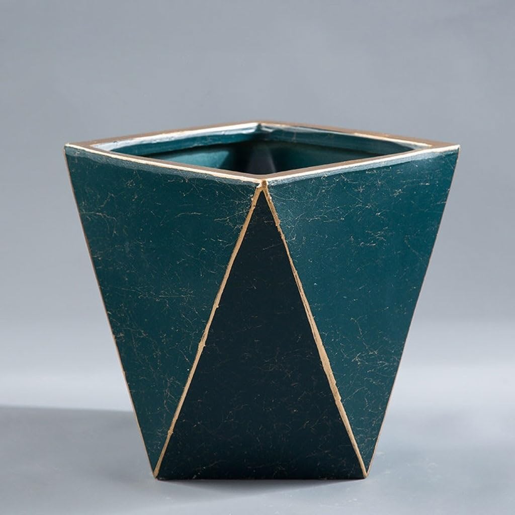 ARINAL Doniczka 20 cm ceramiczna doniczka na kwiaty prosta nowoczesna domowa stolik kawowy biurko dekoracyjna geometryczna doniczka na kwiaty doniczka do wnętrz (kolor: B, rozmiar: S)