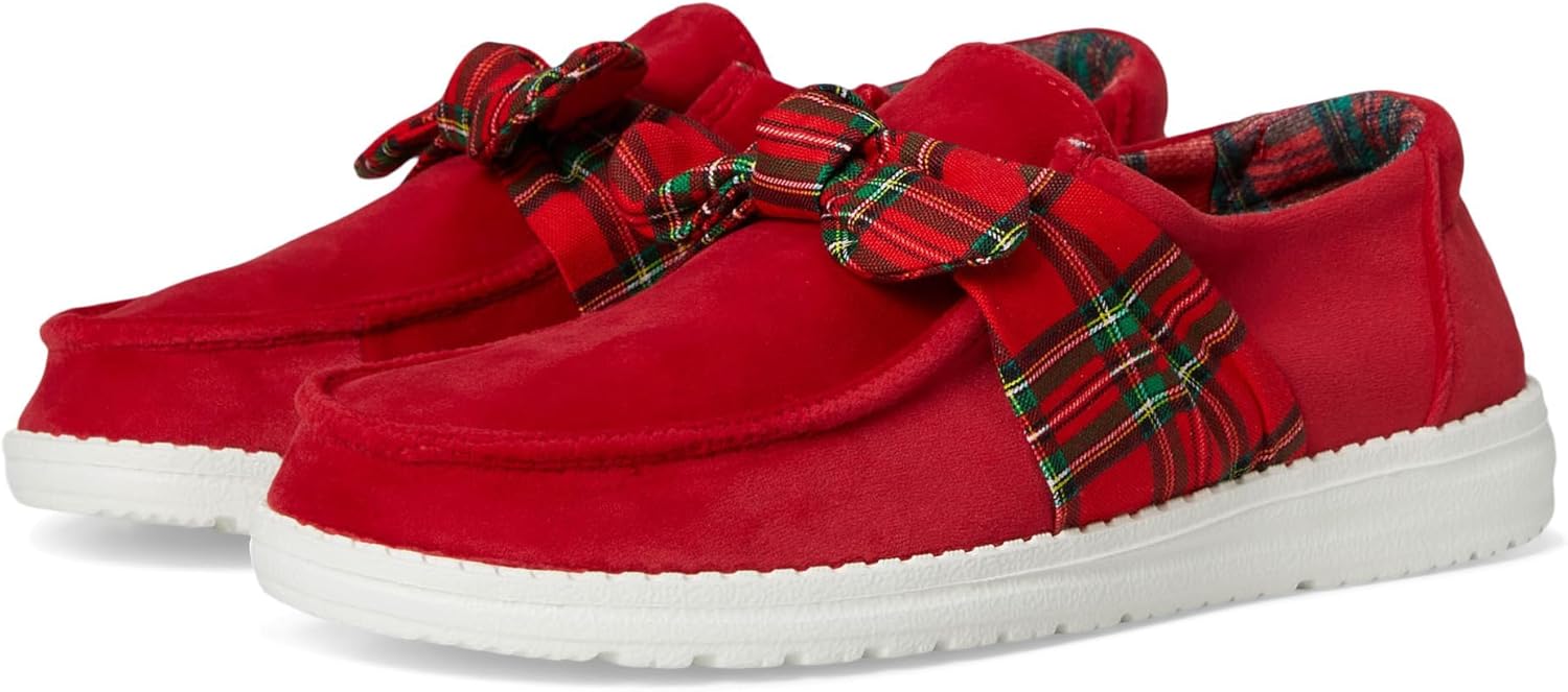 HEYDUDE Womens Wendy Bow Tartan Plaid