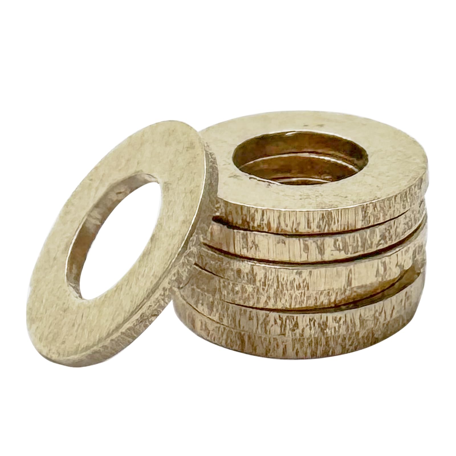 100Pcs Brass Flat Washer,M5 Metric Brass Washer for Screws Bolts,5mm Inner Diameter,10mm Outer Diameter,1mm Thickness Metal Washers for Fastener(