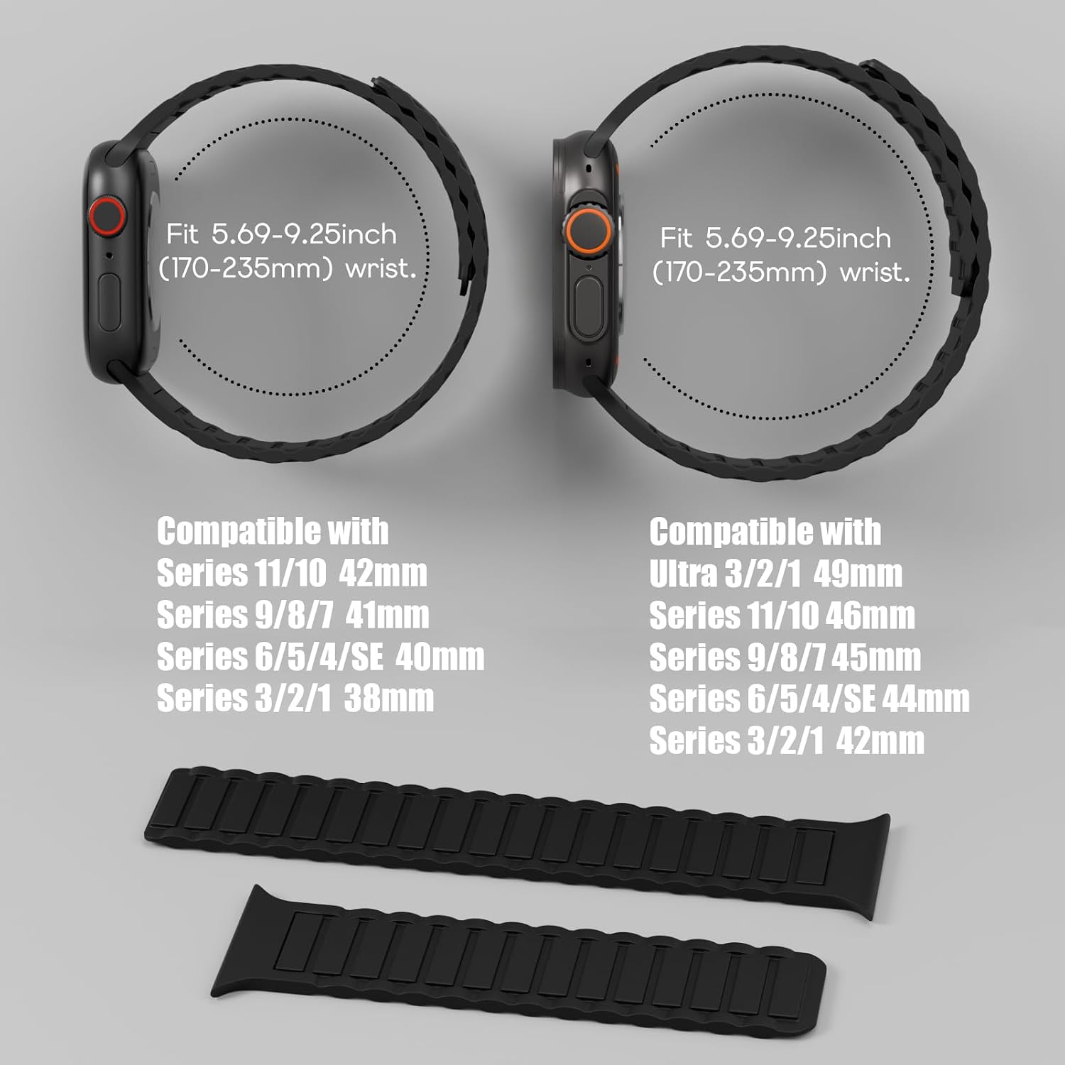 Magnetic Silicone Sport Bands for Apple Watch Ultra 3 2 1 Band Men Women image 5