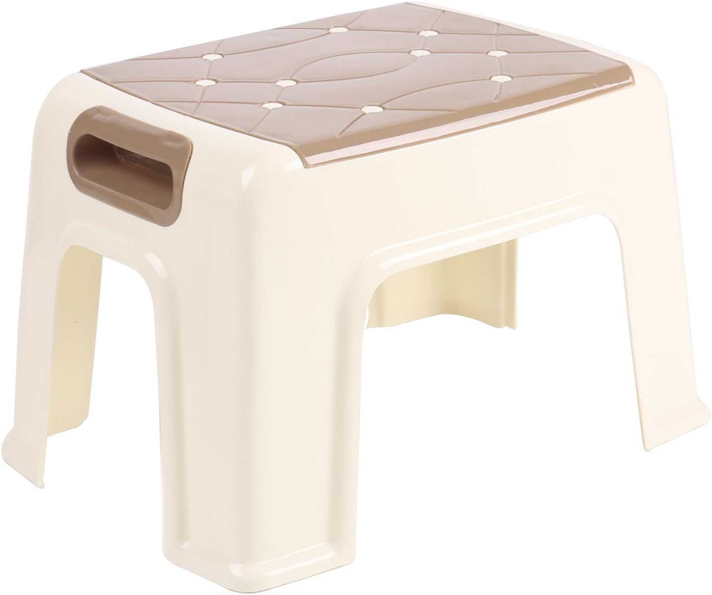 Plastic Small Stool Children's Step Stool, Anti-Slip Foot, Perfect For Toddler Toilet, Training Or Kids Bathroom For Brushing Teeth Or Washing Hands, 13" x 9.1" x 8.3", Brown