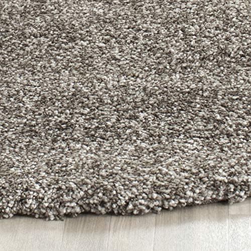 Image of Solid Fluffy Rugs and Carpet for Hall and Drawing Room 5x5 Round M-1