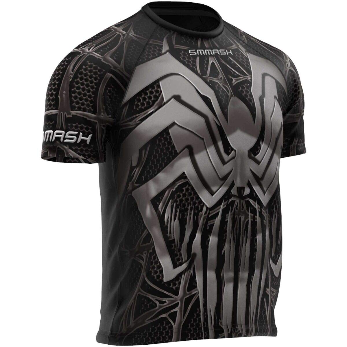 SMMASH Sportiva t-Shirt Uomo Manica Corta, Maglia Termica Uomo, Palestra, in Esecuzione, Traspirante e Leggero, Materiale Antibatterico, Prodotto nell'Unione Europea