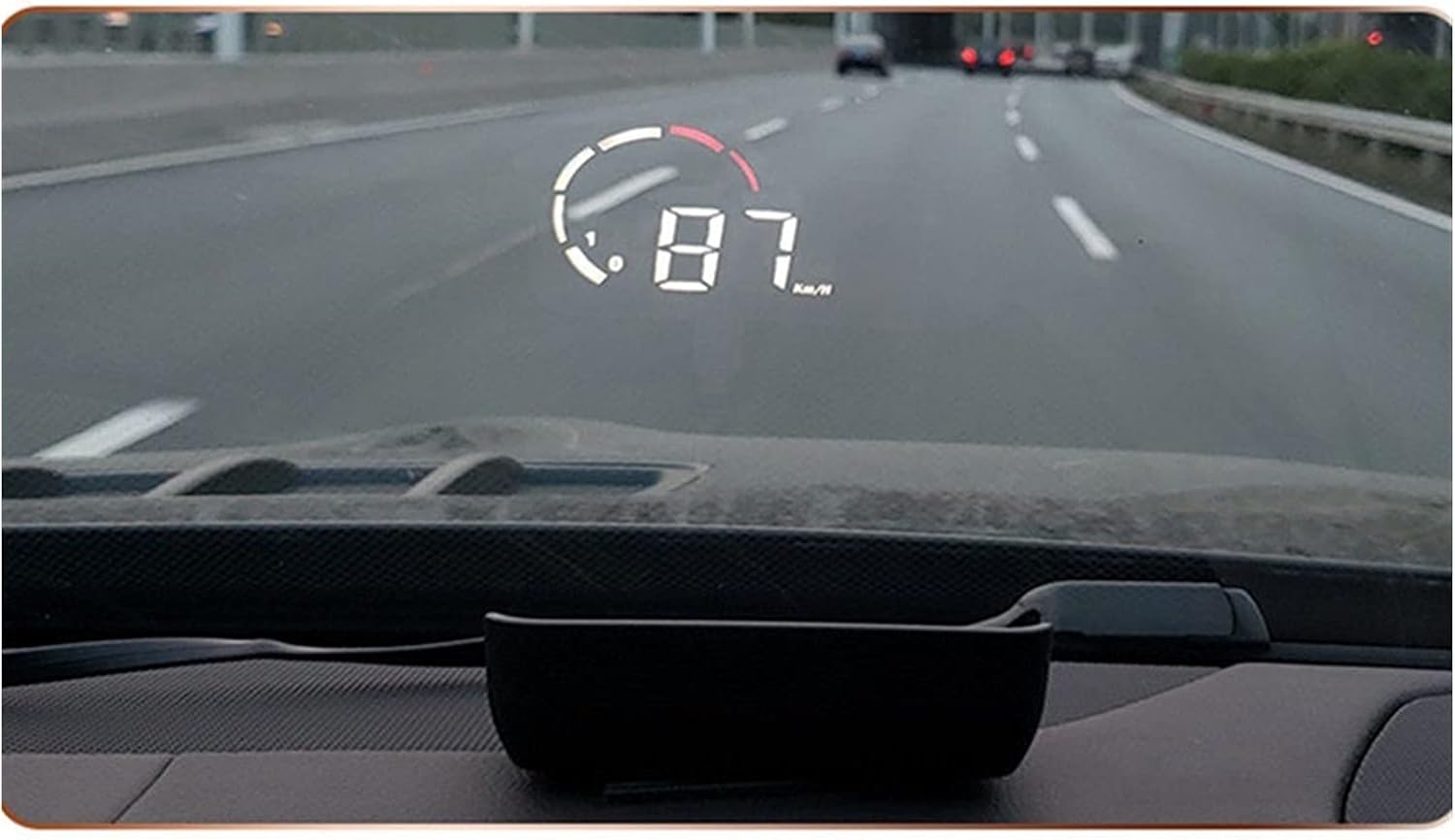 M10 HUD Display with Lens Hood Yellow Led Windshield Projector Head Up Display OBD Scanner Speed Fuel Warnin