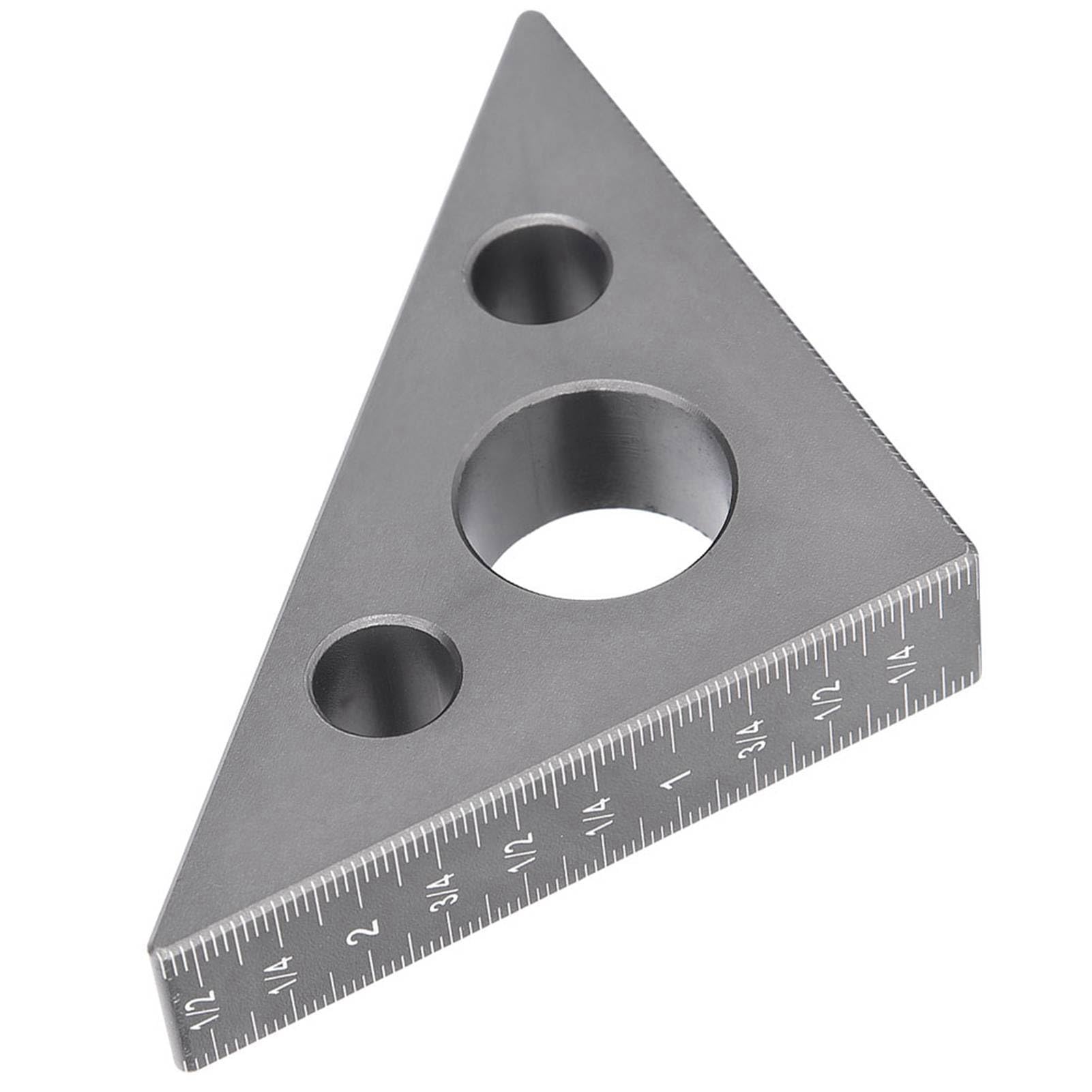 Righello Triangolare Professionale in Lega di Alluminio, 45° 90°, Strumento di precisione per la misurazione degli Angoli, Ideale per progetti di falegnameria, carpenteria e Costruzione.