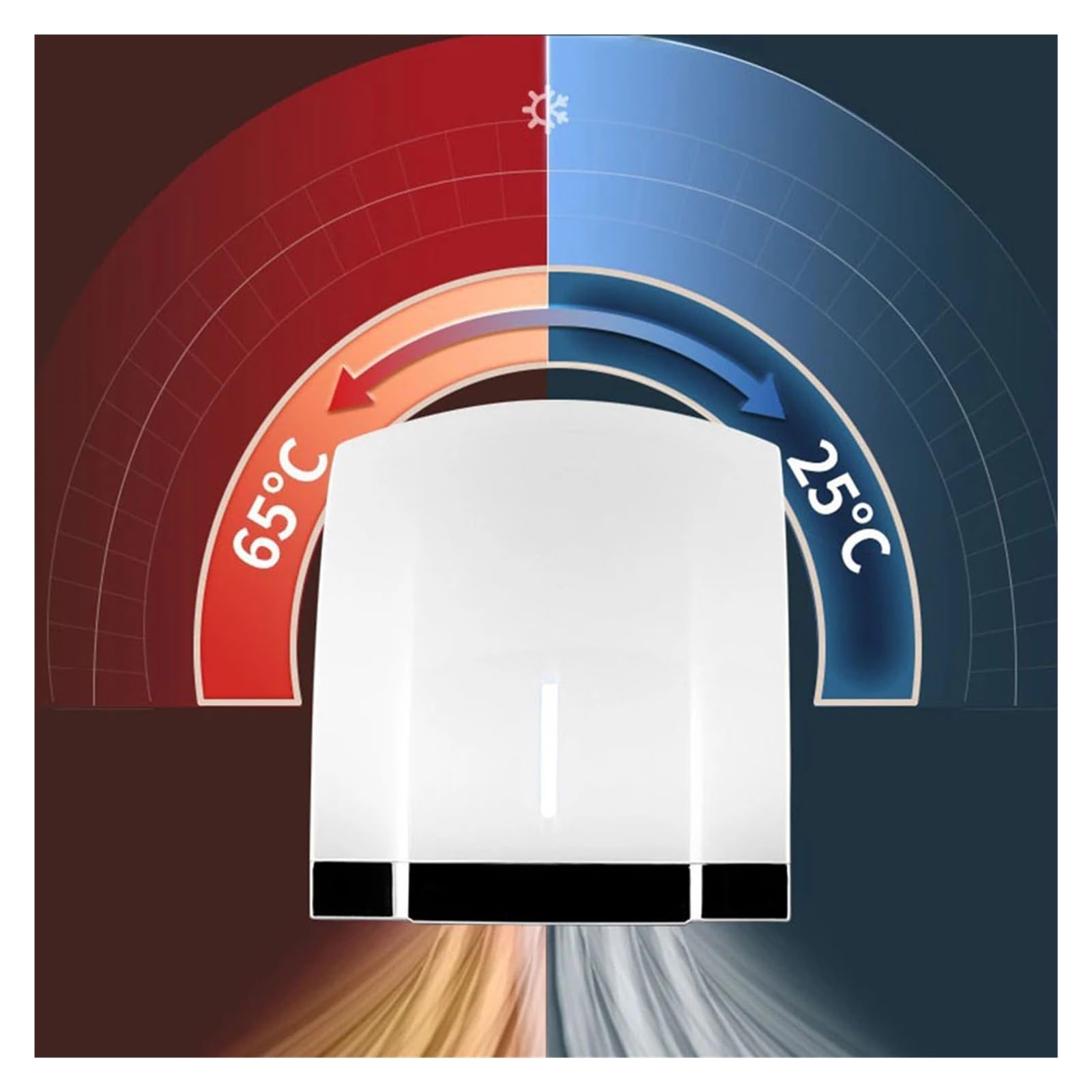 Amazon | ハンドドライヤー、 熱風と冷風自動ハンドドライヤー