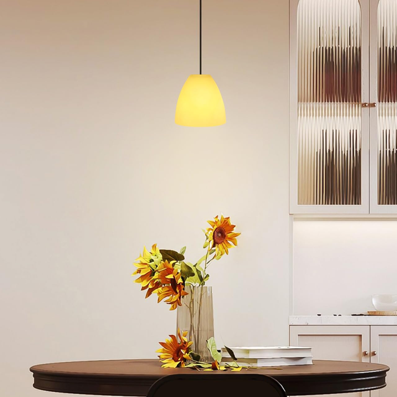SOLUSTRE Lampenschirm Aus Milchglas E27 Lampenglas Als Ersatz Für Tisch- Und Stehleuchten Diffuser Lichtschirm Für Wohn- Und Schlafzimmer 5.71 X 5.71 X 5.51 in