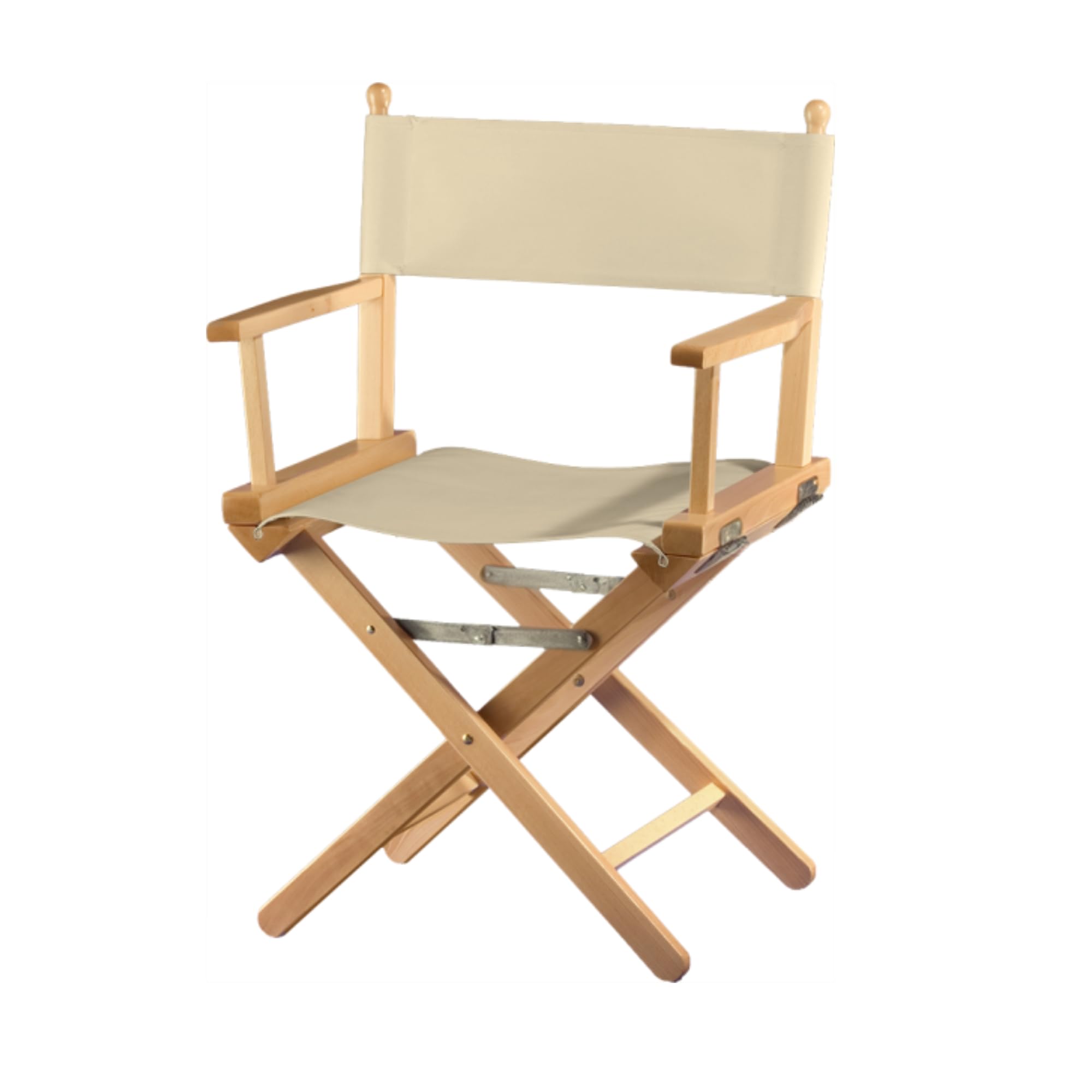 ZStyle Sedia da Regista Naturale con Tessuto Cotone Ecru Pieghevole da Trucco Seggiola Veranda Giardino