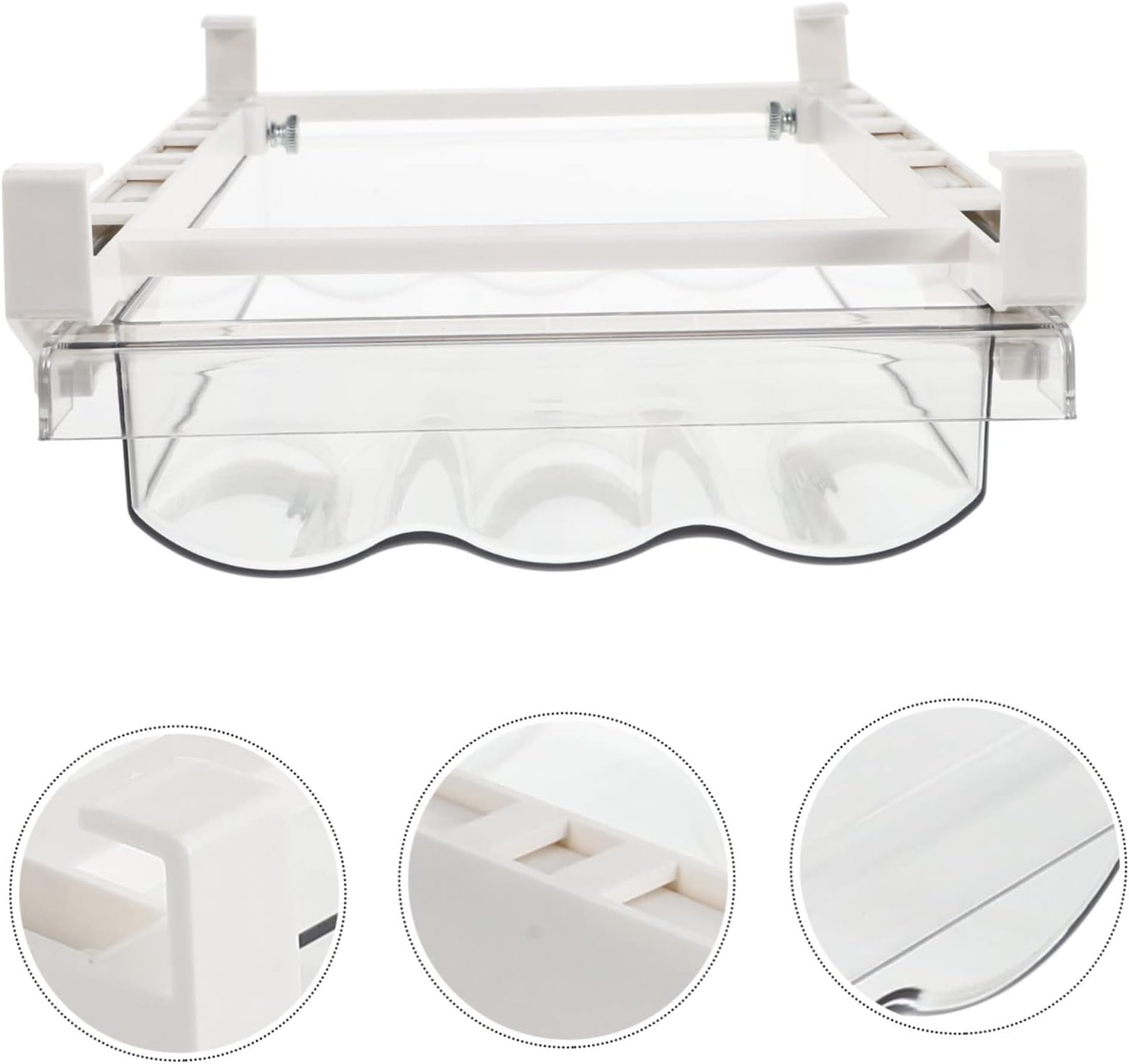 Cabilock Large Capacity PET Egg Storage Box Drawer Design for Refrigerator Stackable Egg Holder for Kitchen Organization Holds Up