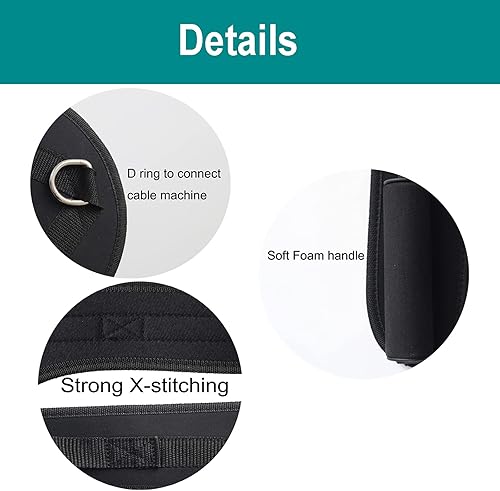 Miniatura 6 de Abdominal Crunch Harness Straps,Arnés de tracción de ejercicio trasero Correa de hombro, cinturón de crunch en forma de V, correas abdominales