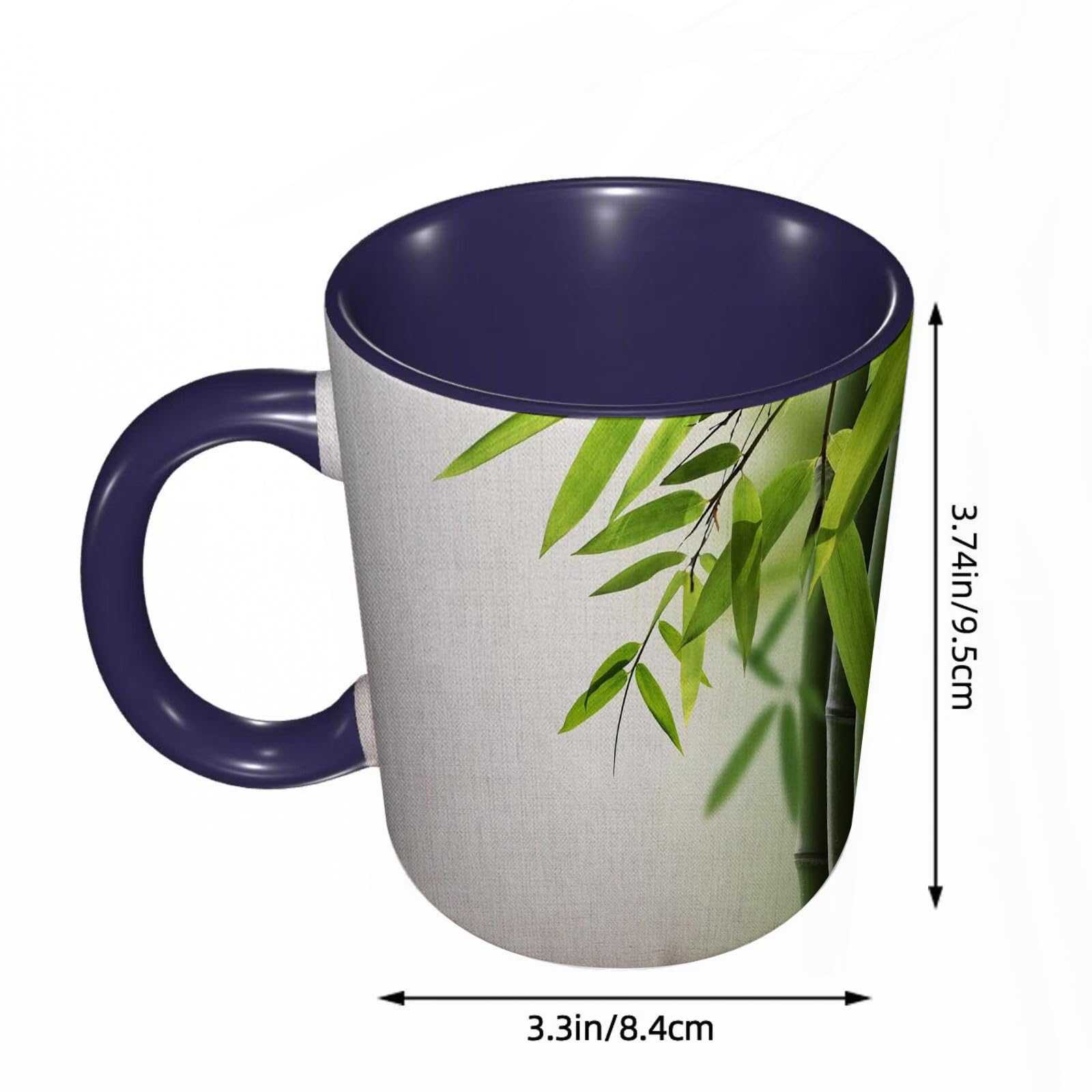 Tasse Keramik Grnes Bambus-Bauernhaus Kaffeetassen Groe 330ml Mit Henkel  100% Handbemalt Trinkglser Mit Griff Personalisierte Geschenk : Amazon.de:  Kche, Haushalt & Wohnen