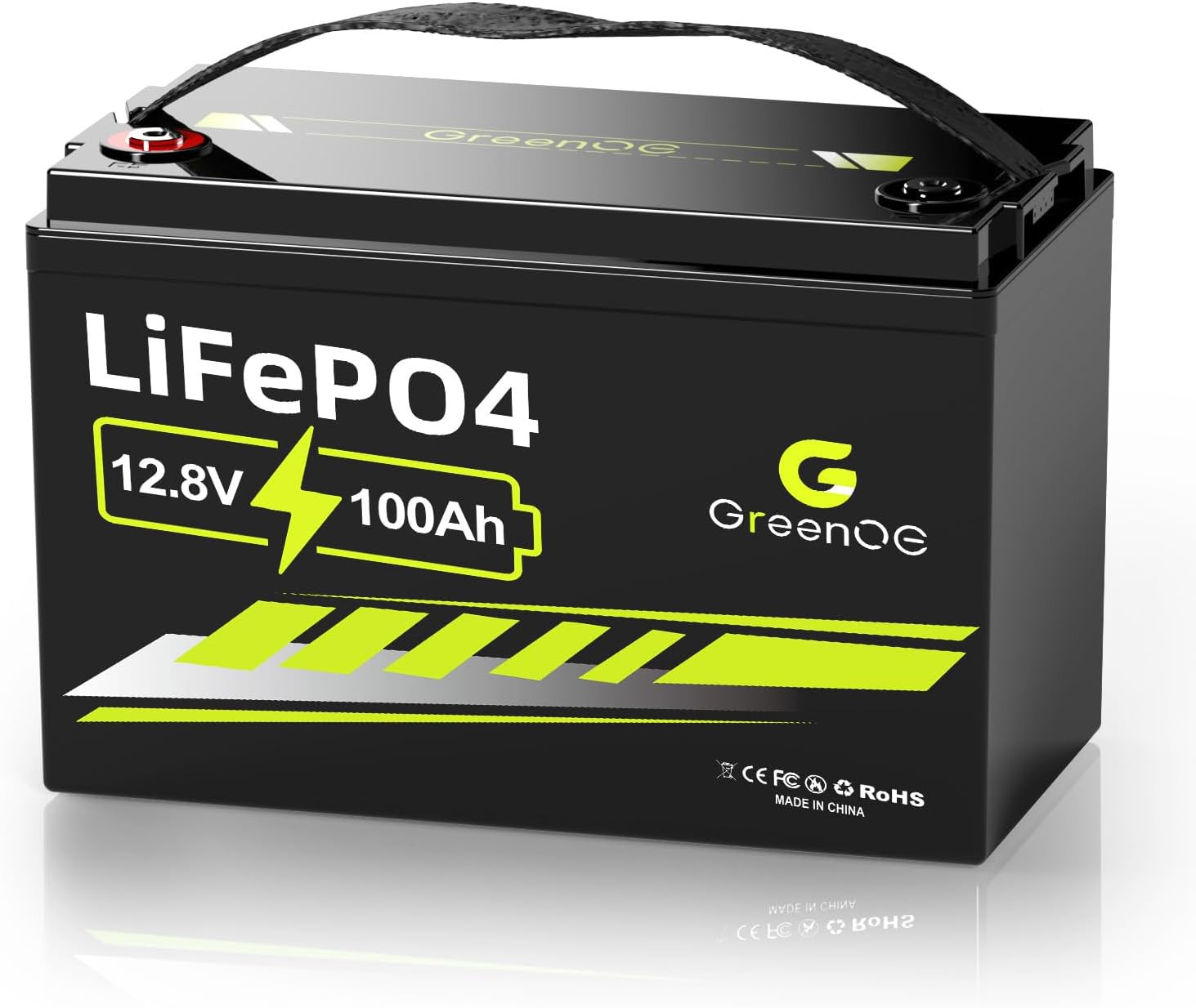 12V 100Ah LiFePO4 Battery, Lithium Battery Deep Cycle Group 31, Smart 100A BMS, 1280Wh Energy, 15000+ Cycle, 10-Year Lifespan for RV, Trolling Motors, Yacht, Marine, Boat, Solar
