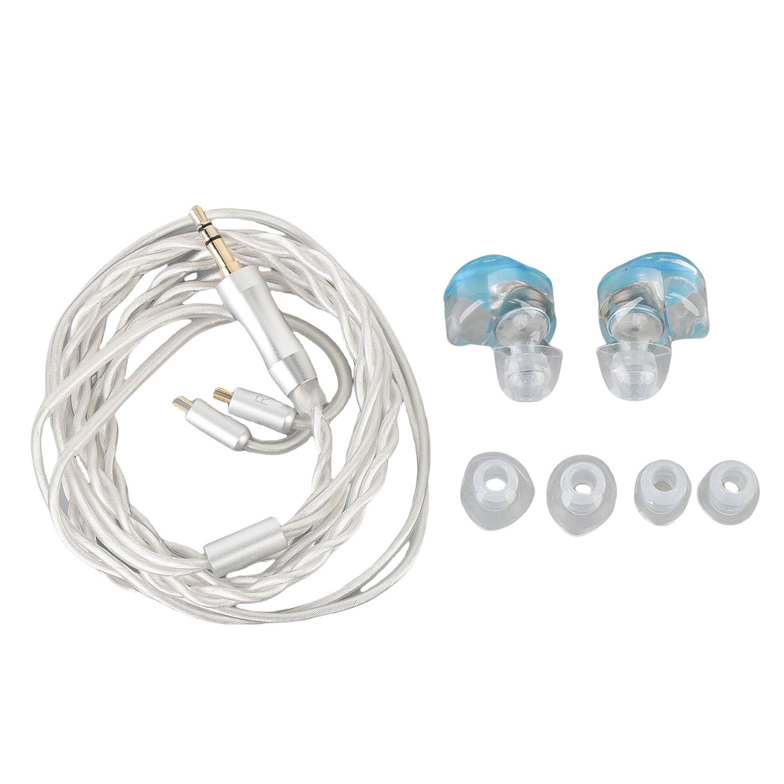 Matybobe Auricolari IEM Auricolari Cablati HiFi Cuffie con Cancellazione del Rumore per Musicisti Cantanti Stage Studio (Azzurro)