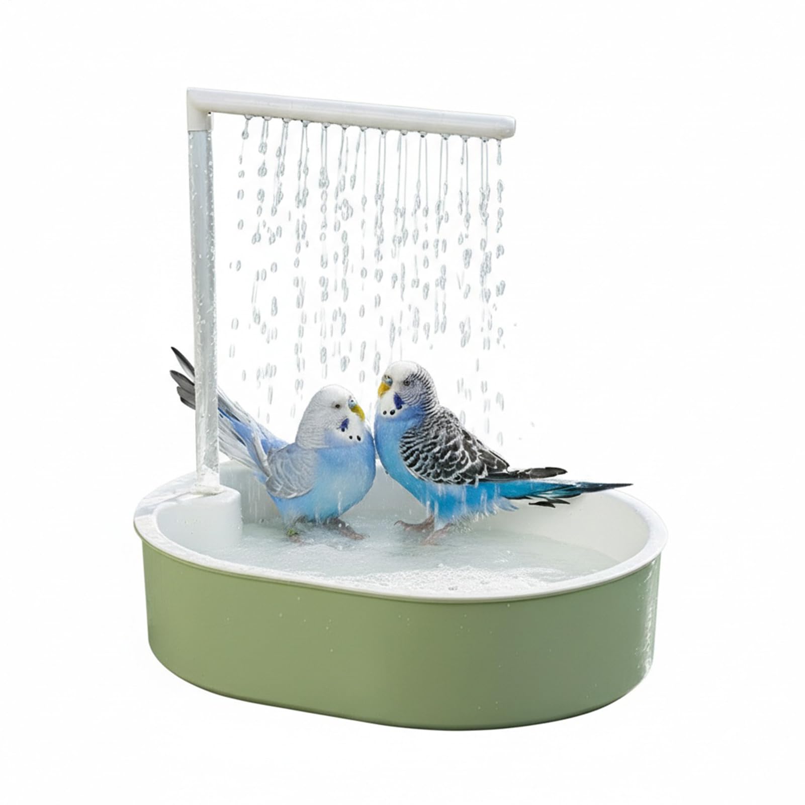 Automatic Parrot Bathtub - 12.4in*3.14inch, Innovative Bird Shower | Shower Fountain Indoor Bathtub for Parrots, Cockatiels, and Conures