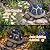 Solar Garden Outdoor Decor Turtle Statue with Dark Blue Roses & 7 LED Lights – Outside Tortoise Decor for Yard Patio Balcony & Backyard - Home House Decoration Art- Gift for Women Mom & Grandma