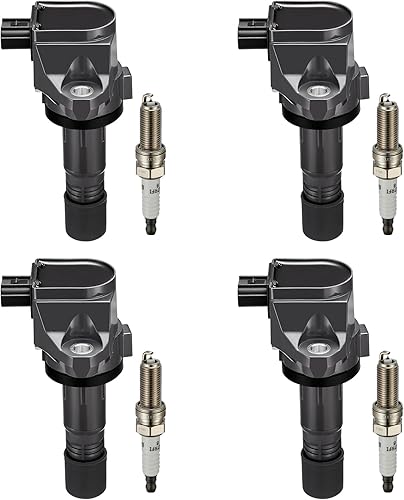 Vista 212 de BDFHYK Paquete de bobinas de encendido y bujías de iridio compatibles con Acura RSX Honda Accord Civic CR-V Element repuesto para UF583 UF311