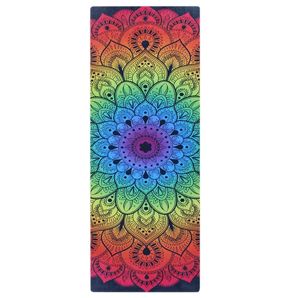 Thin Fitness Yoga Mat Suede Color Printing Non-Slip Mat Portable Travel Pilates Aerodynamic Multifunctional Floor Mat