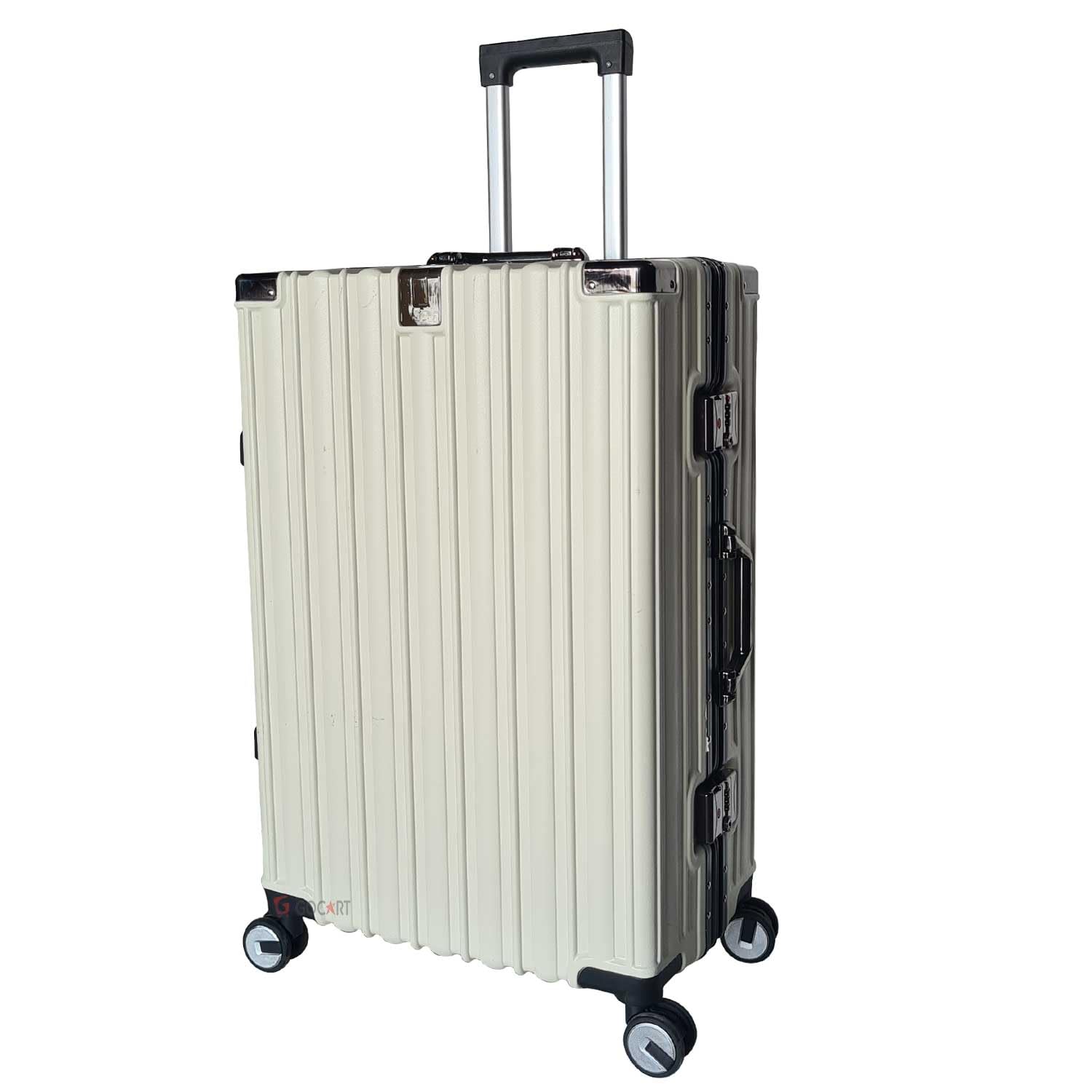 gocart with g logo Aluminum Rolling Luggage Trolley Suitcase Unisex Carry on Adjustable Handles Business Trips Trolley Bag (28 INCH OFFWHITE)-picture-24