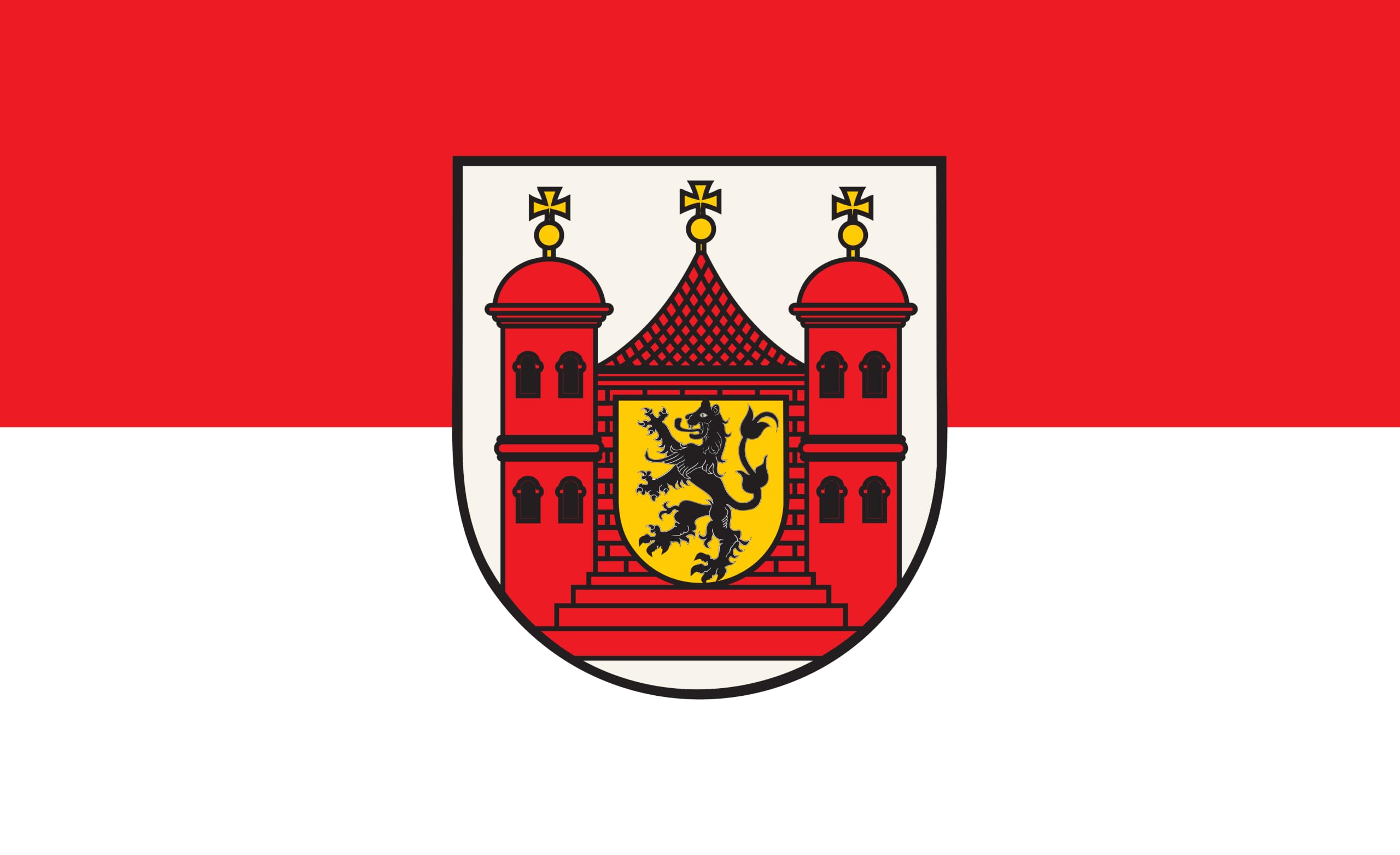 Drapeau Burgstädt - Drapeau de Saxe - 335 x 200 cm