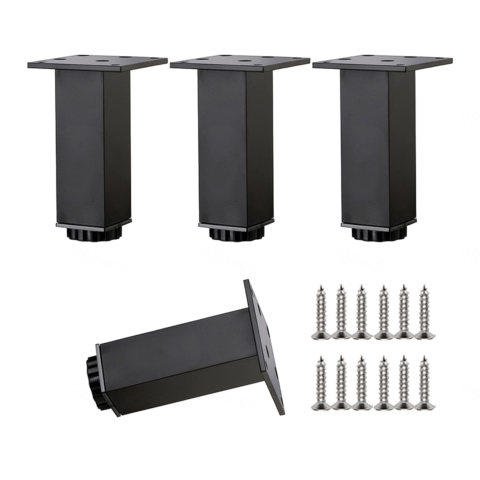 Patas de muebles negras y plateadas para transformar tu salón o cuarto de baño
