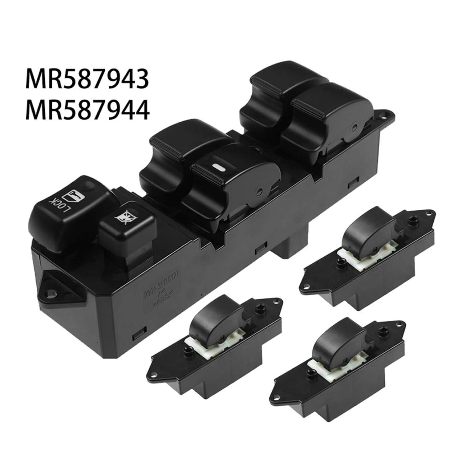 MR587943 MR587944 Car Electric Power Window Lifter Control Switch Button Compatible with Mitsubishi Endeavor Lancer Colt 04-2012(A Set)