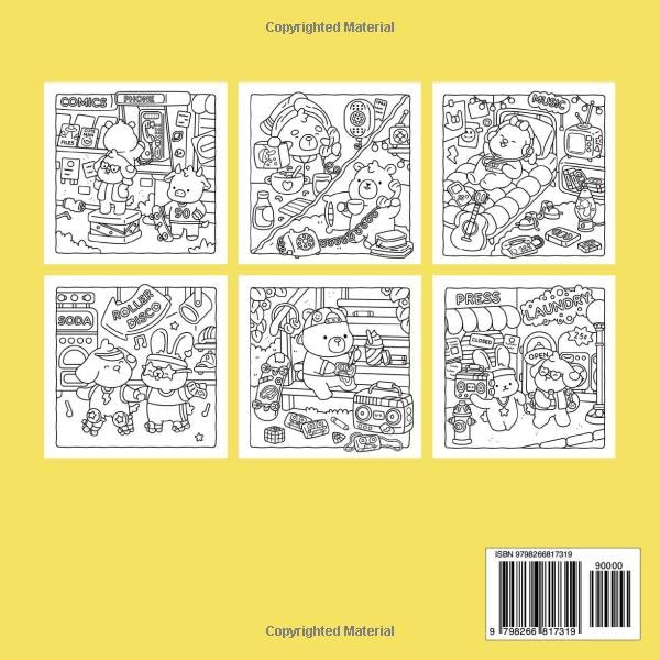 Miniatura 2 de '90s Cuties Cute and Cozy Coloring Book for Adults & Teens Featuring Adorable Animal Friends in Nostalgic Retro Scenes for Relaxation