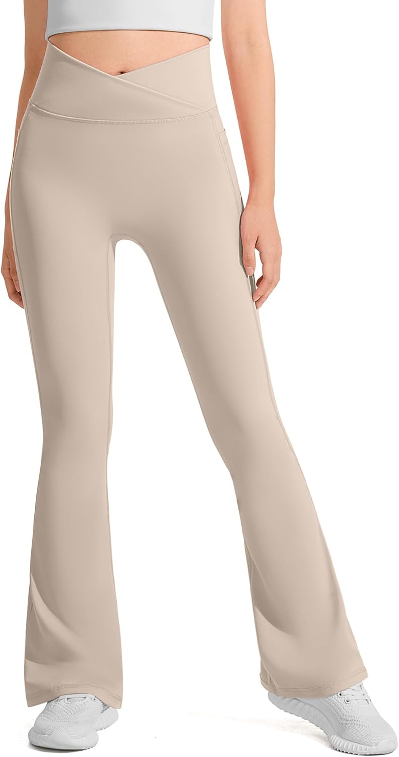 JOCMIC Girls Flare Leggings Kids Bell Bottom High Waisted Yoga Dance Flared Bootcut Pants - Image 2