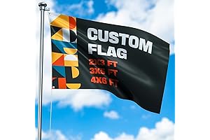 Custom Photo Flag: DIY Design Your Own Flag - Personalized Any Text/Photo/Logo...