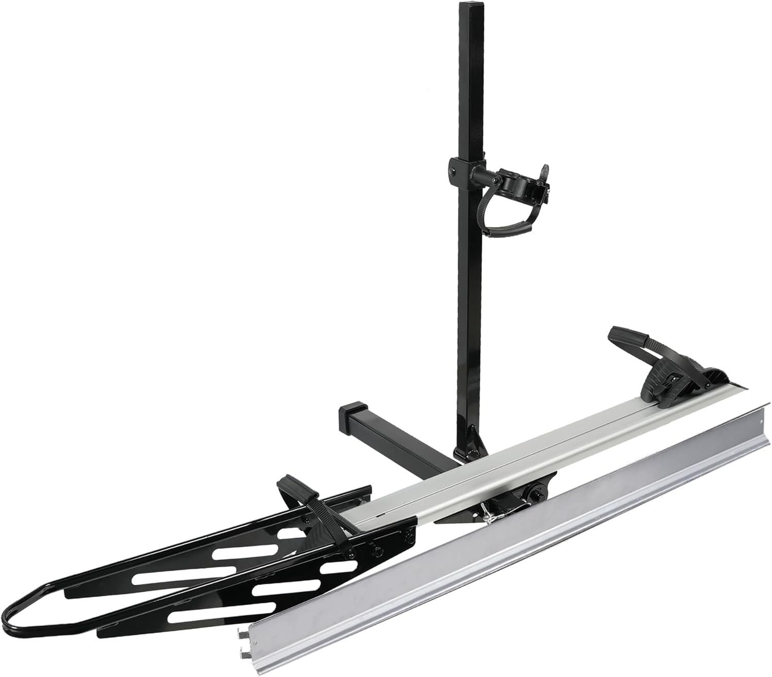 RokRack S One Ebike Rack with Ramp: 100 lbs Capacity, Fits 5" Fat Tires & 50" Wheelbase, 2" Hitch Mount for Cars SUVs RVs