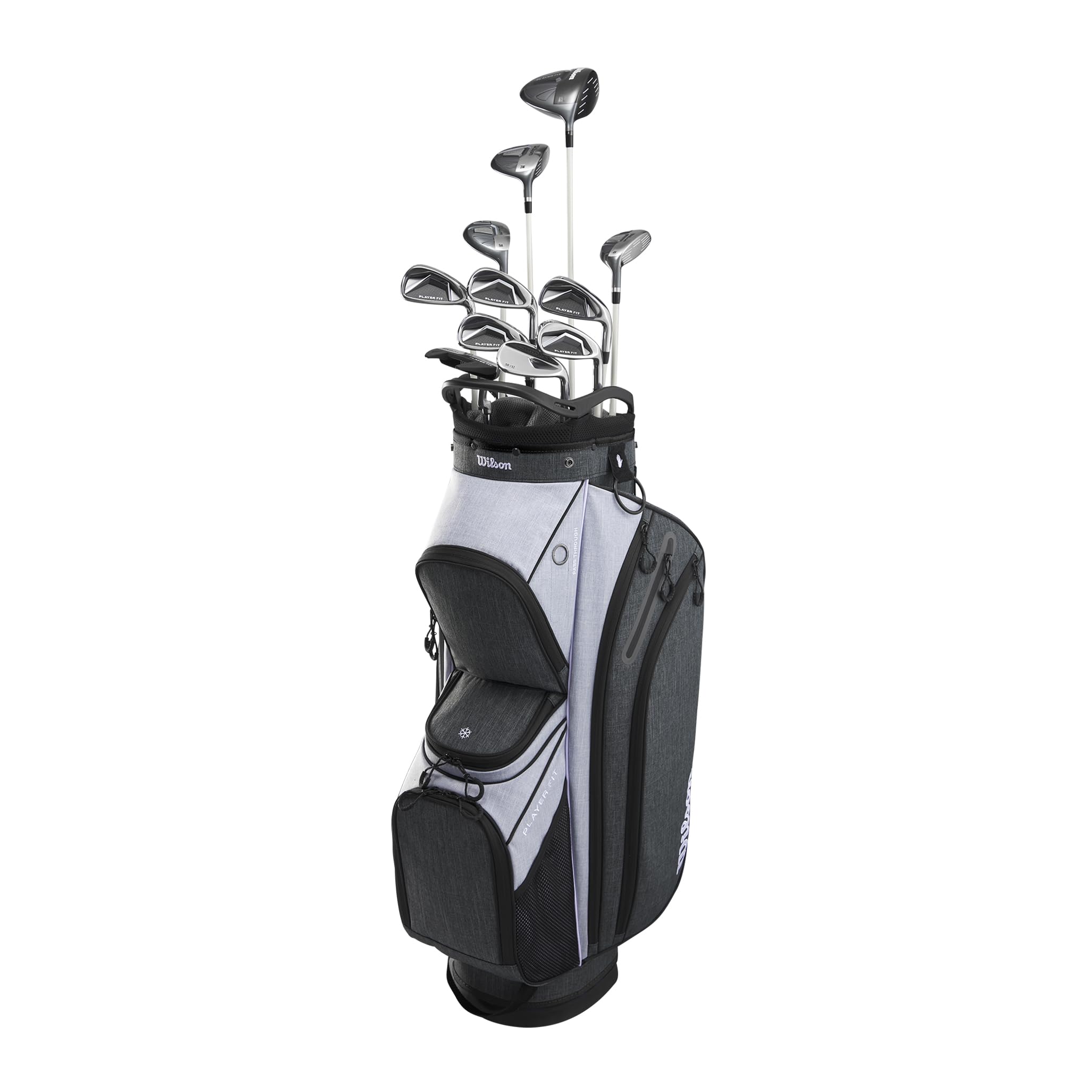 Wilson Wilson Golf Clubs, Player Fit Complete Set, Incl. Cart Bag Golf Bag, Graphite, for Women
