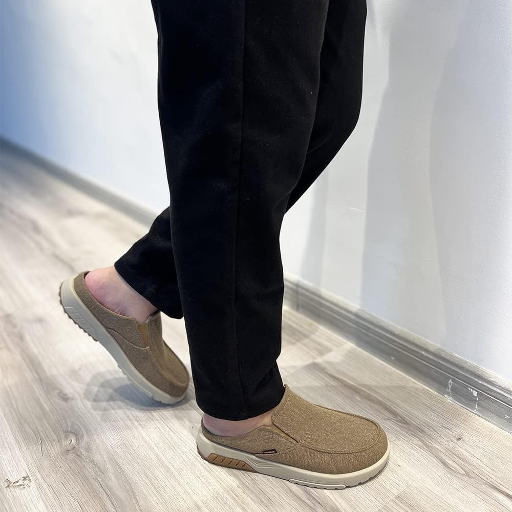 YONGJIA Men's Slip On Loafers with Arch Support Plantar Fasciitis Foot and Heel Pain Relief Orthopedic Casual Slippers Diabetic Bunions Boat Shoes - Image 3