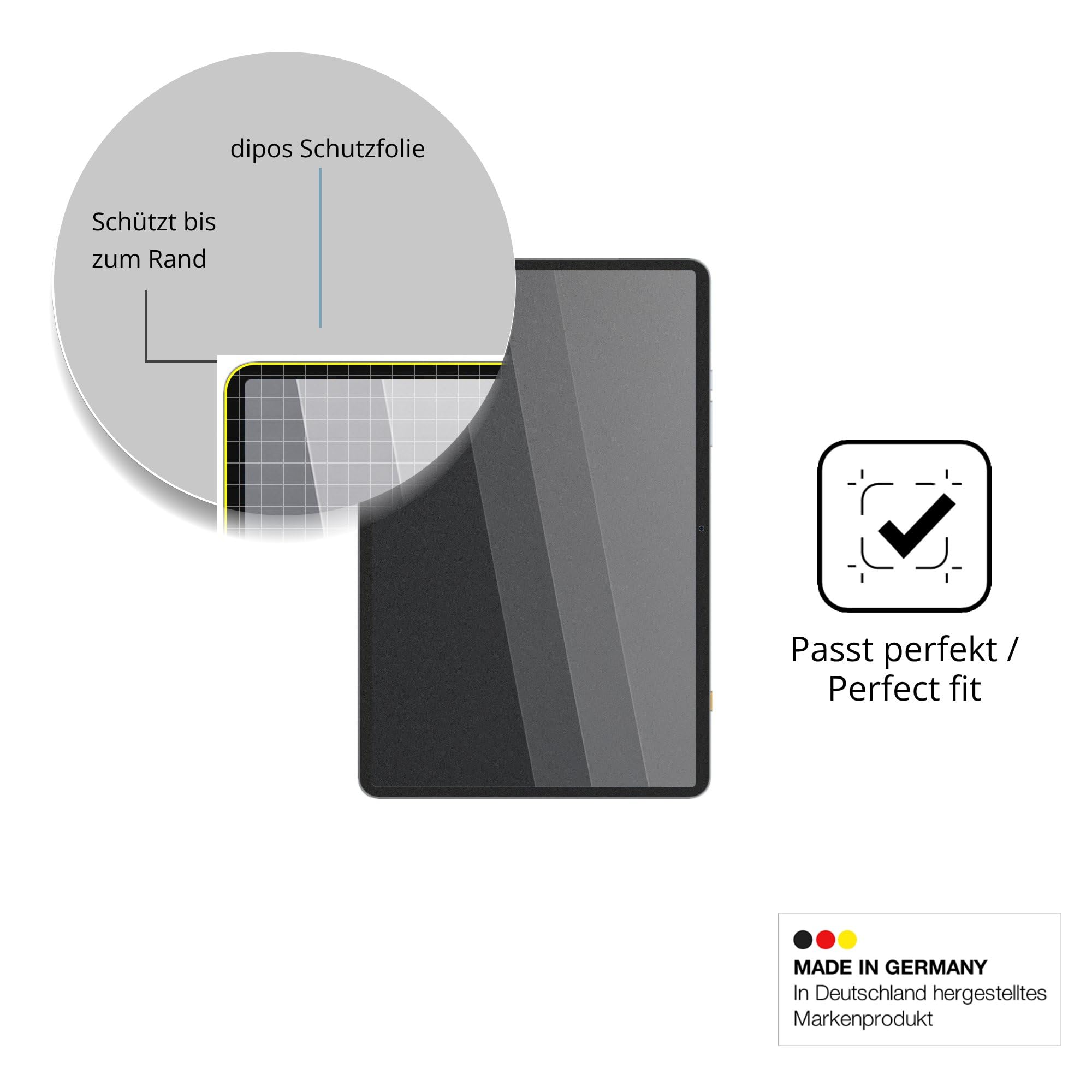 dipos Protection écran anti-espion pour Tecno Megapad SE | Film mat, filtre de confidentialité 4 directions, sur mesure, anti-rayures, sans bulles, adhésion sans colle