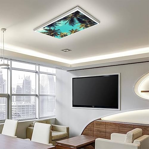 Miniatura 7 de Paquete de 6 cubiertas de luz fluorescente para luz de techo, cubiertas de luz de palmeras para aula, oficina, hogar, cubierta magnética decorativa