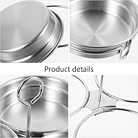 Vista 3 de Cabilock Non-Stick Egg Poacher - Stainless Steel Insert with Pastry Brush for Perfect Poached Eggs