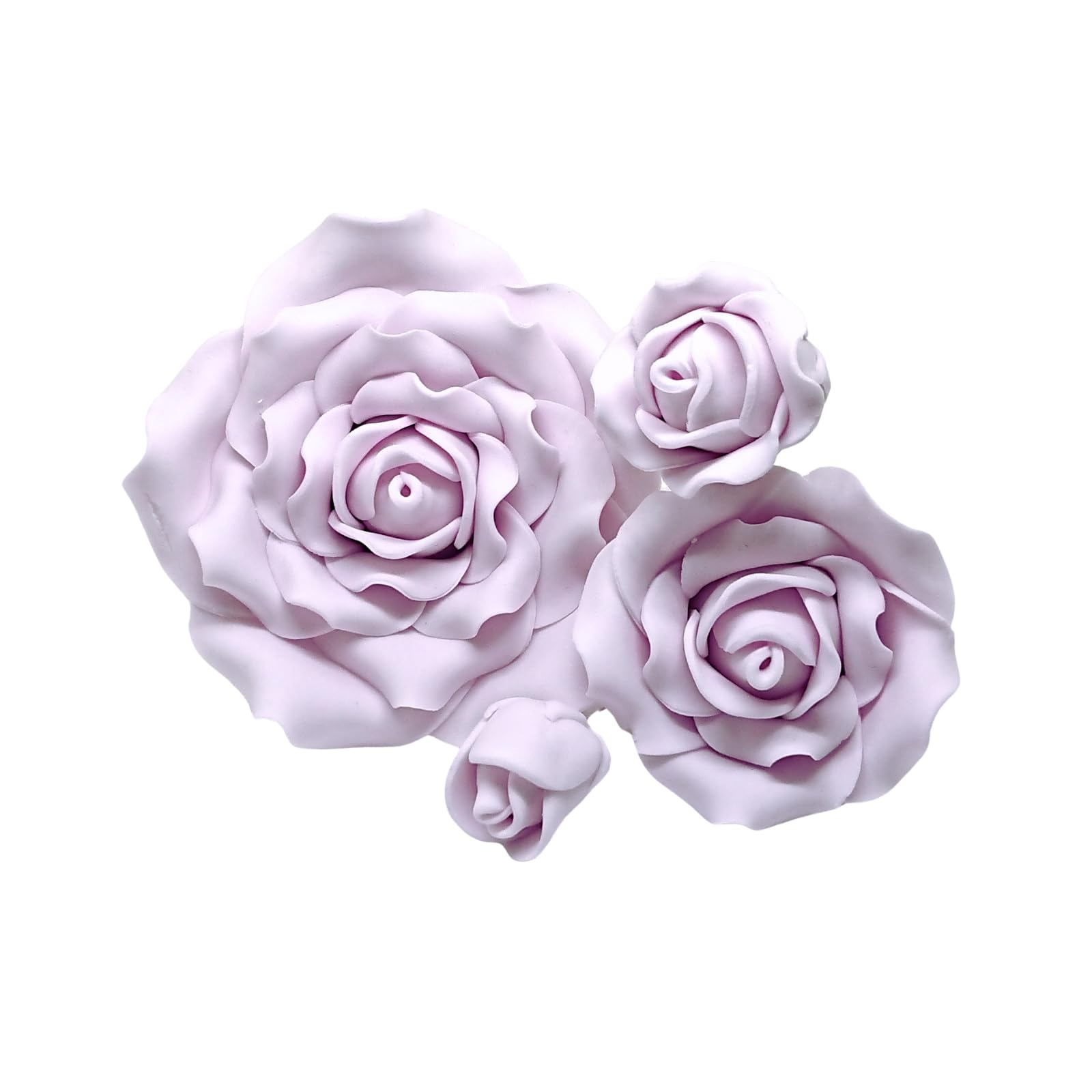 Sugar Roses - Quality Handmade Sugar Flowers For Cakes - Rose Flower Cake Toppers - Available in 4 Sizes - LILAC (2 1/2" X 2)